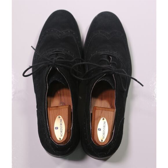 John Varvatos Black Suede Oxfords - Picture 5 of 11